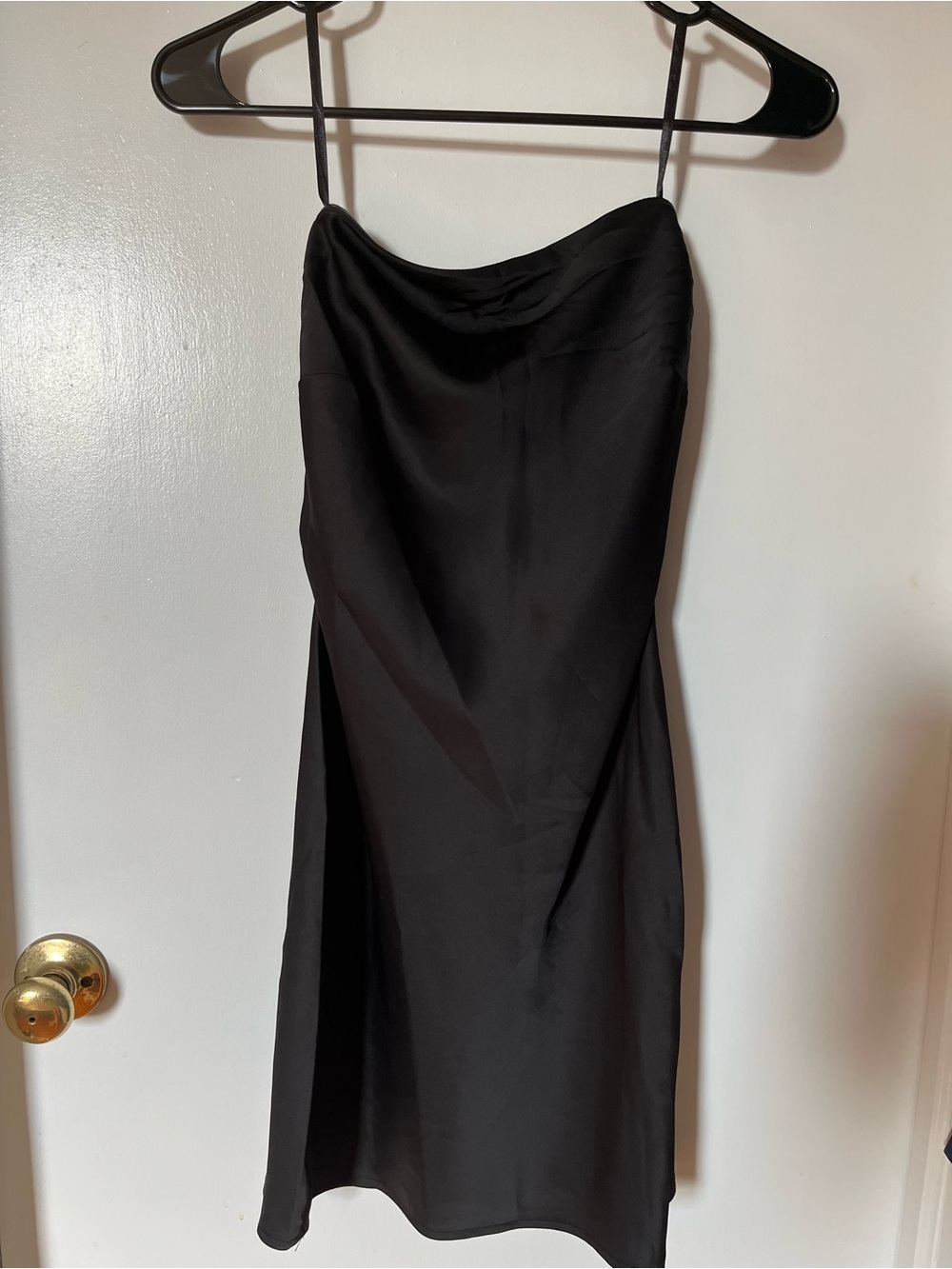 Satin Cape Sleeve Mini Dress - Picture 6 of 6